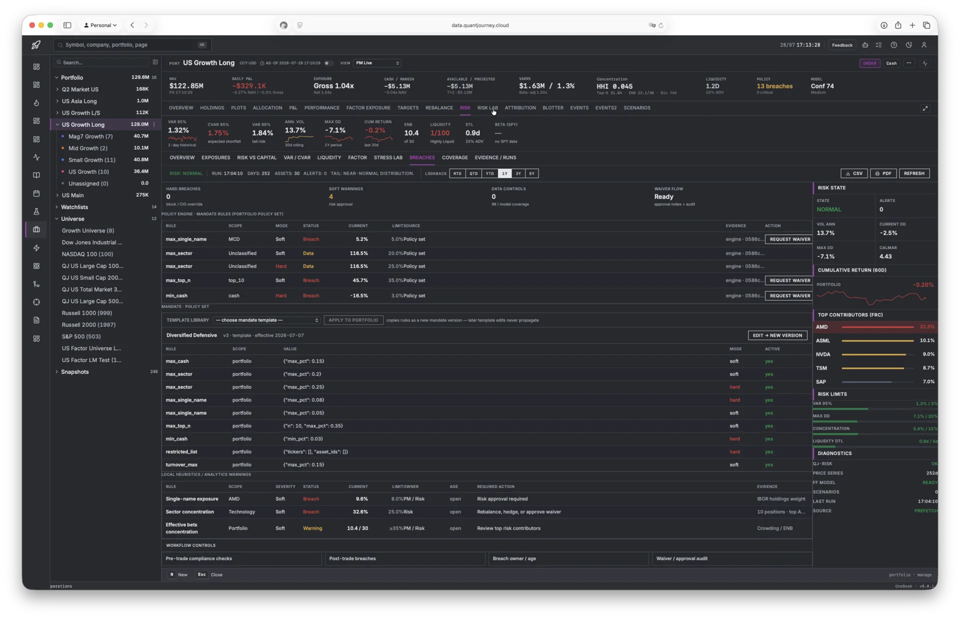 OneBook mandate controls and exceptions