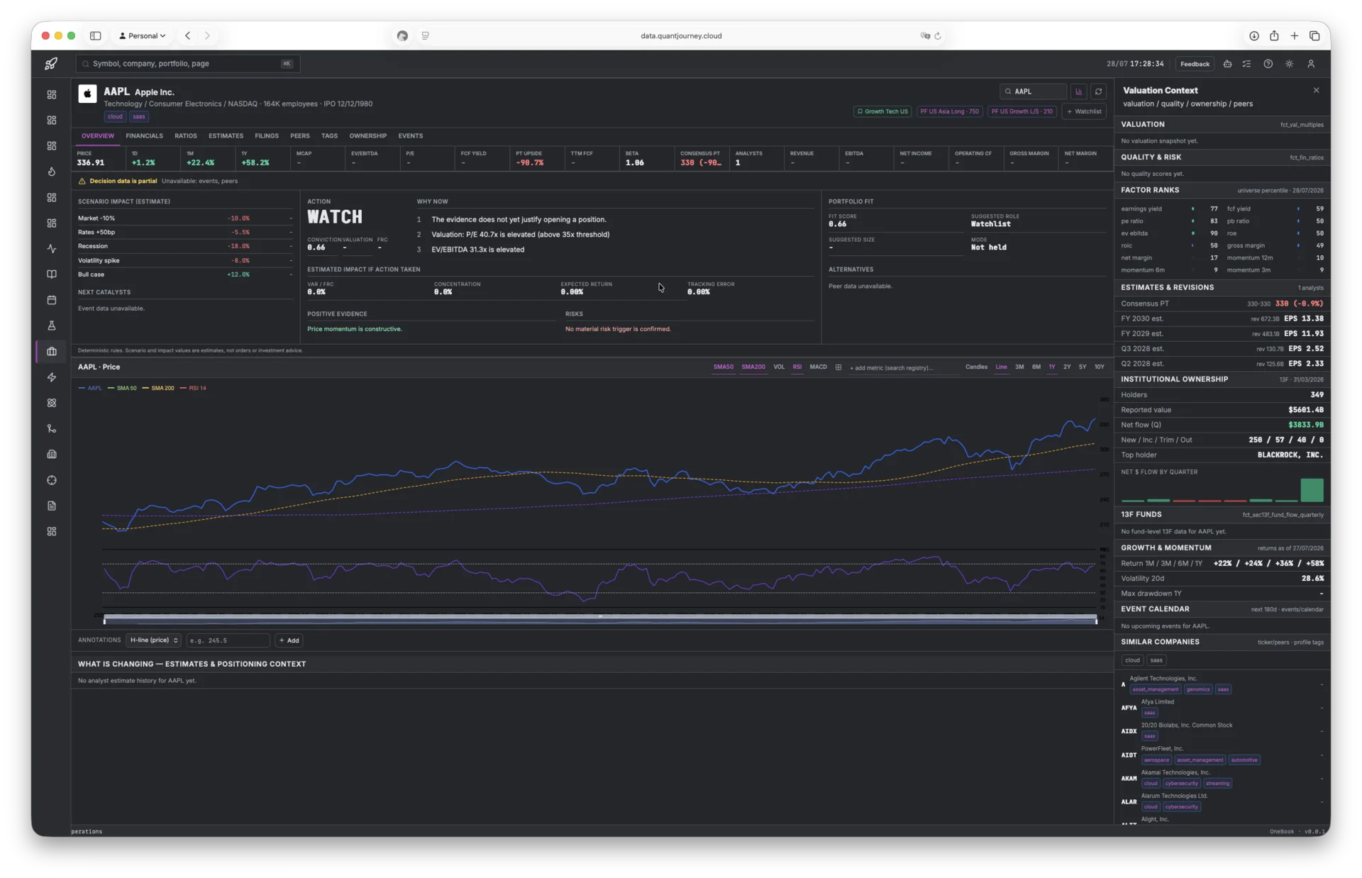 OneBook security decision workspace